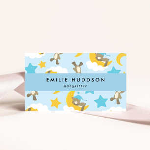 Pattern Of Bears, Babysitter, Day Care, Child Care Business Card
