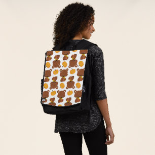 Pattern Of Bears, Cute Bears, Fall, Pumpkins Backpack