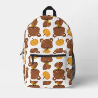 Pattern Of Bears, Cute Bears, Fall, Pumpkins