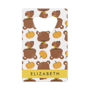 Pattern Of Bears, Cute Bears, Pumpkin, Your Name