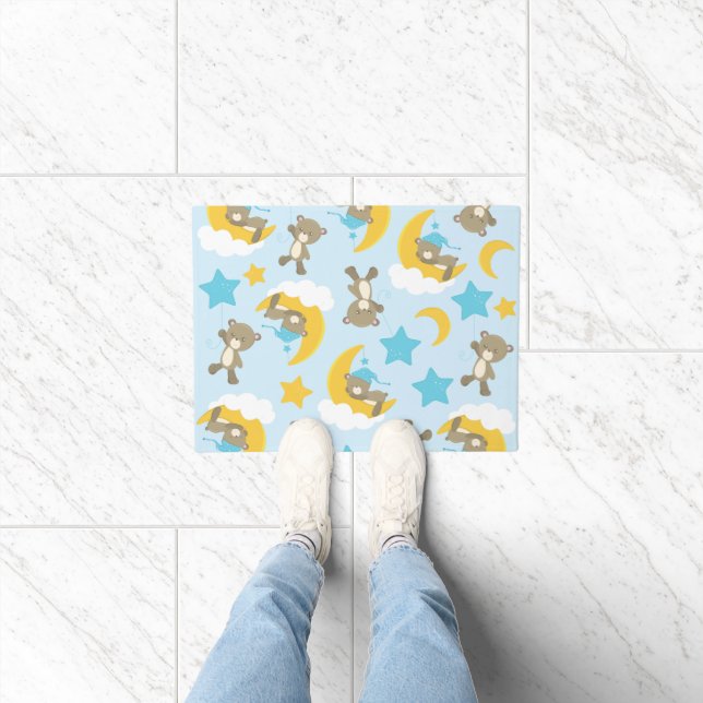 Pattern Of Bears, Cute Bears, Teddy Bears, Stars Doormat (Indoor)
