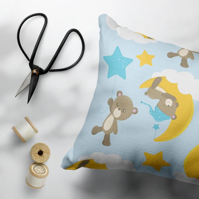 Pattern Of Bears, Cute Bears, Teddy Bears, Stars Pillowcase (Creator Uploaded)
