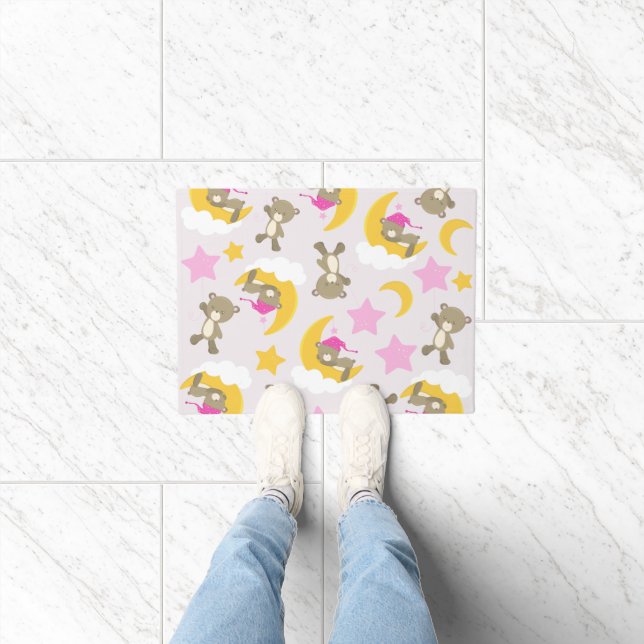 Pattern Of Bears, Teddy Bears, Cute Bears, Stars Doormat (Indoor)