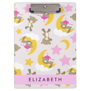 Pattern Of Bears, Teddy Bears, Stars, Your Name Clipboard