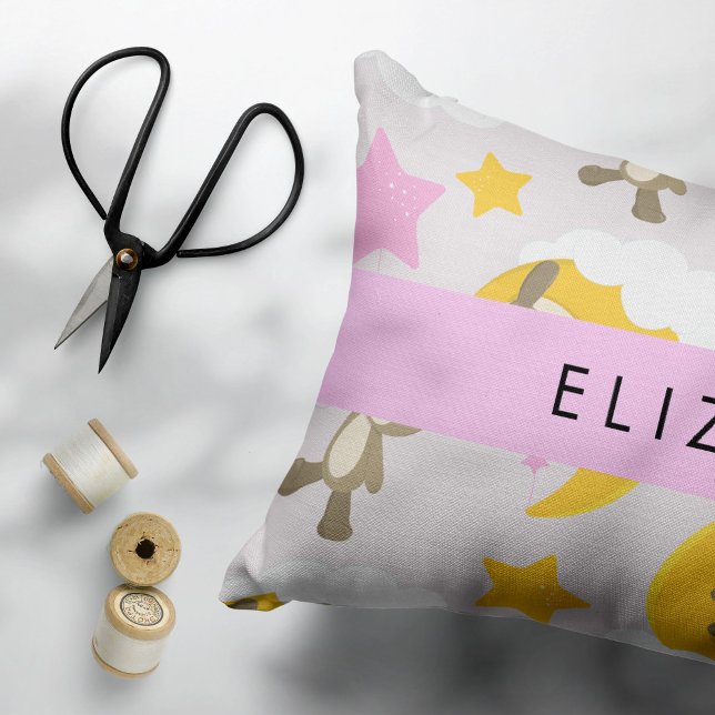 Pattern Of Bears, Teddy Bears, Stars, Your Name Pillowcase (Creator Uploaded)