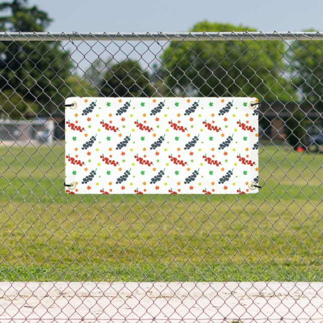 Pattern Of Berries, Redberry, Blueberry, Fruit Banner (Insitu)