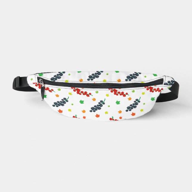 Pattern Of Berries, Redberry, Blueberry, Fruit Bum Bags (Front)