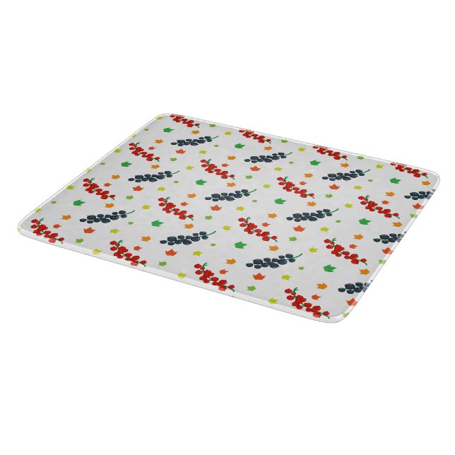 Pattern Of Berries, Redberry, Blueberry, Fruit Cutting Board (Corner)