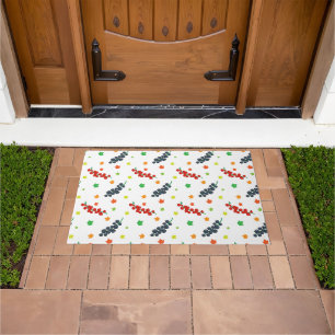 Pattern Of Berries, Redberry, Blueberry, Fruit Doormat