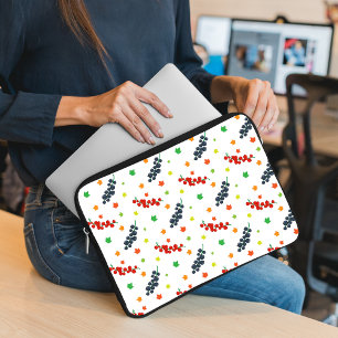 Pattern Of Berries, Redberry, Blueberry, Fruit Laptop Sleeve