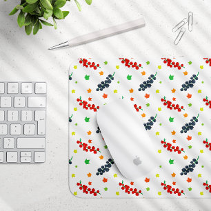 Pattern Of Berries, Redberry, Blueberry, Fruit Mouse Pad