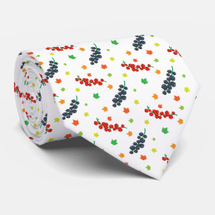 Pattern Of Berries, Redberry, Blueberry, Fruit Tie