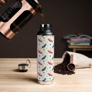 Pattern Of Berries, Redberry, Blueberry, Fruit Water Bottle