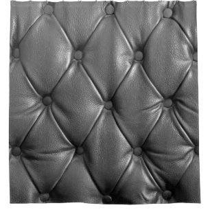 pattern of black genuine leather texture using as shower curtain