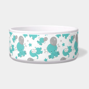 Pattern Of Blue Elephants, Cute Elephants, Stars