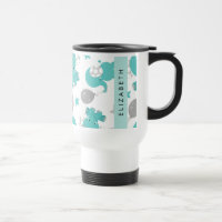 Pattern Of Blue Elephants, Stars, Your Name