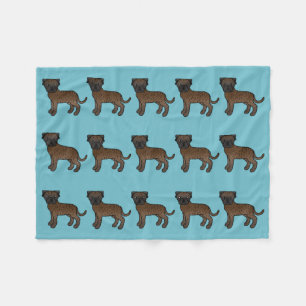 Pattern Of Brindle Bullmastiff Dogs Fleece Blanket