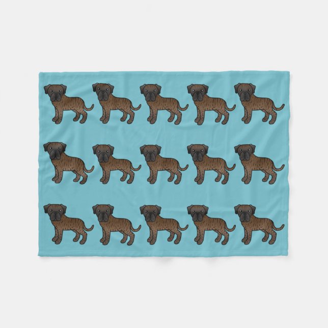 Pattern Of Brindle English Mastiff Breed Dogs Fleece Blanket (Front (Horizontal))
