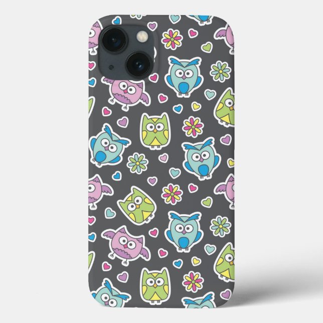 pattern of cartoon owls Case-Mate iPhone case (Back)