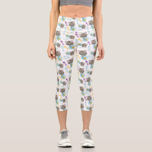 Pattern Of Cats, Cute Cats, Kittens, Fish Capri Leggings