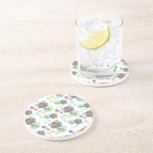 Pattern Of Cats, Cute Cats, Kittens, Fish Coaster