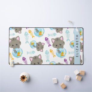 Pattern Of Cats, Cute Cats, Kittens, Your Name Desk Mat