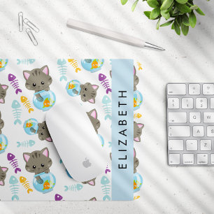Pattern Of Cats, Cute Cats, Kittens, Your Name Mouse Pad