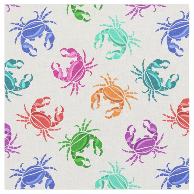 Pattern Of Crabs Fabric (Close Up)