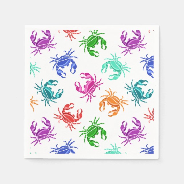 Pattern Of Crabs Napkin (Front)