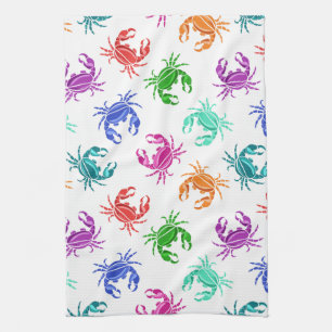 Pattern Of Crabs Tea Towel