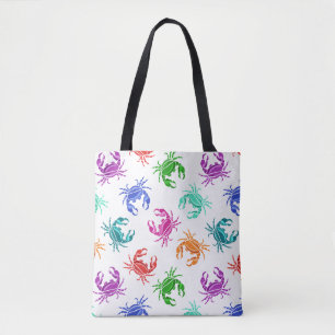 Pattern Of Crabs Tote Bag