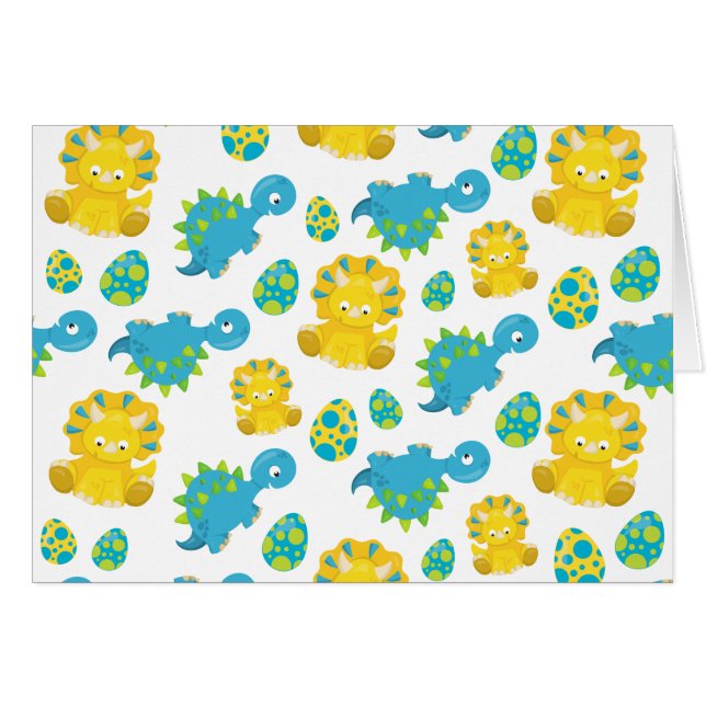 Pattern Of Dinosaurs, Cute Dinosaurs, Baby Dino (Front Horizontal)