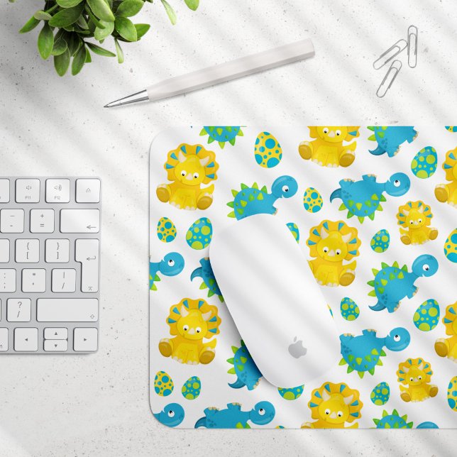 Pattern Of Dinosaurs, Cute Dinosaurs, Baby Dino Mouse Pad (Creator Uploaded)