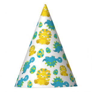 Pattern Of Dinosaurs, Cute Dinosaurs, Baby Dino Party Hat