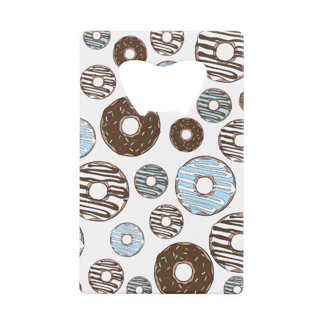 Pattern Of Doughnuts, Blue Doughnuts, Brown Doughn (Front)