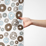 Pattern Of Doughnuts, Blue Doughnuts, Brown Doughn Scarf<br><div class="desc">Cute,  fun and adorable pattern with blue and brown doughnuts. Modern and trendy gift,  perfect for the doughnut lover in your life.</div>
