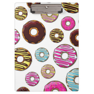 Pattern Of Doughnuts, Colourful Doughnuts, Sprinkl Clipboard