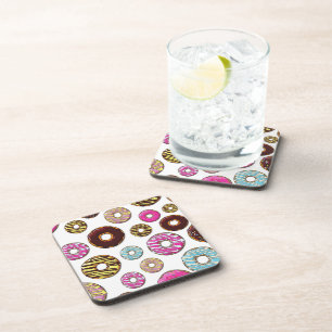 Pattern Of Doughnuts, Colourful Doughnuts, Sprinkl Coaster