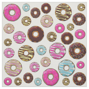 Pattern Of Doughnuts, Colourful Doughnuts, Sprinkl Fabric