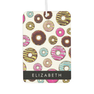 Pattern Of Doughnuts, Colourful Doughnuts, Your Na Car Air Freshener