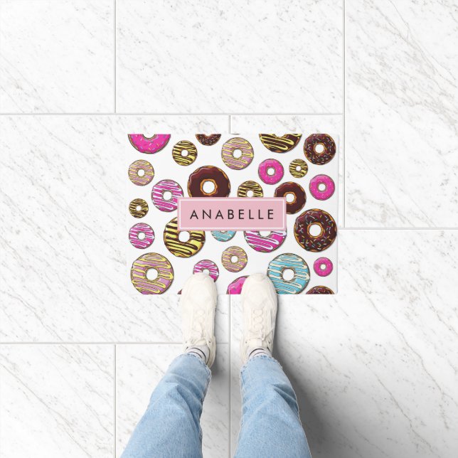 Pattern Of Doughnuts, Colourful Doughnuts, Your Na Doormat (Indoor)