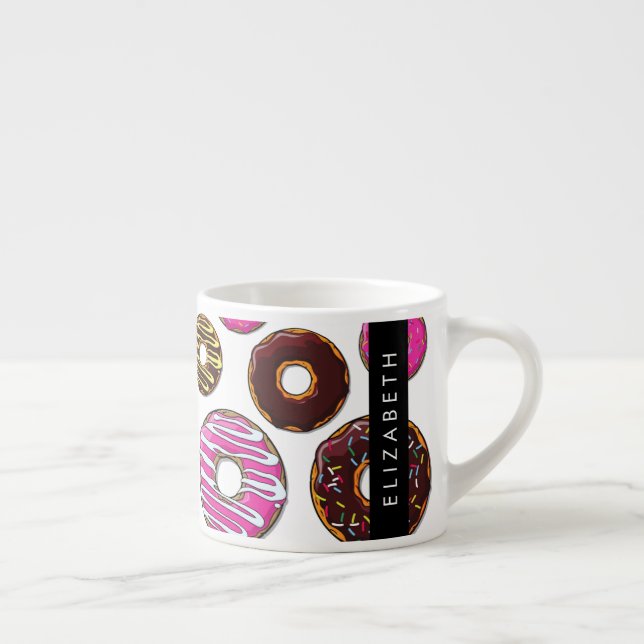 Pattern Of Doughnuts, Colourful Doughnuts, Your Na Espresso Cup (Right)