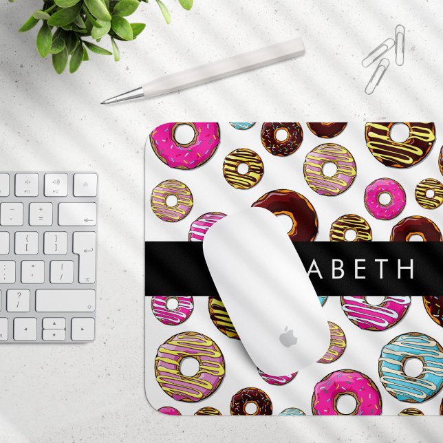 Pattern Of Doughnuts, Colourful Doughnuts, Your Na Mouse Pad (Creator Uploaded)
