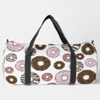 Pattern Of Doughnuts, Pink Doughnuts, Brown Doughn