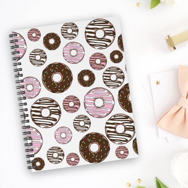 Pattern Of Doughnuts, Pink Doughnuts, Brown Doughn Planner (Creator Uploaded)