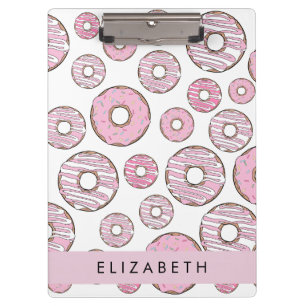 Pattern Of Doughnuts, Pink Doughnuts, Icing, Your Clipboard