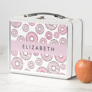 Pattern Of Doughnuts, Pink Doughnuts, Icing, Your  Metal Lunch Box