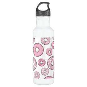 Pattern Of Doughnuts, Pink Doughnuts, Sprinkles 710 Ml Water Bottle