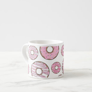 Pattern Of Doughnuts, Pink Doughnuts, Sprinkles Espresso Cup