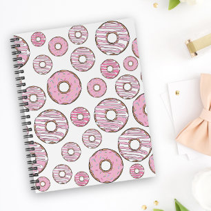 Pattern Of Doughnuts, Pink Doughnuts, Sprinkles Notebook